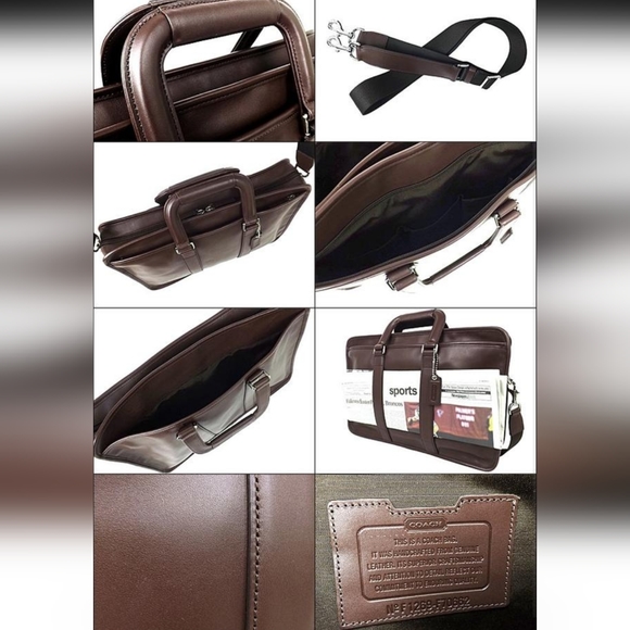 Vintage Coach Genuine Leather Embassy Briefcase 💼 - Picture 8 of 10
